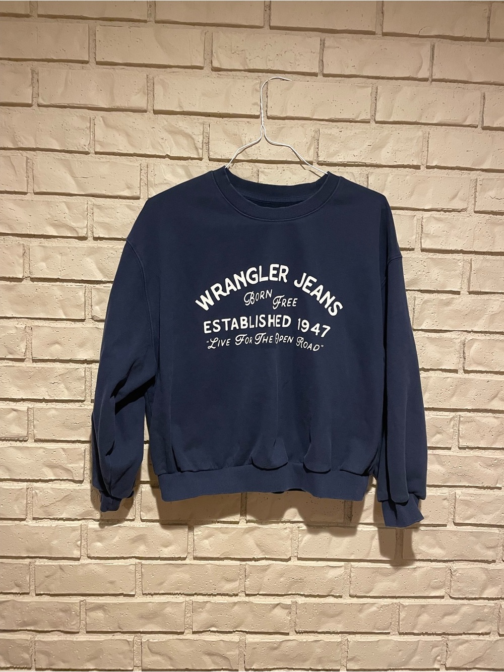 Wrangler Navy Sweatshirt with White Chest Logo